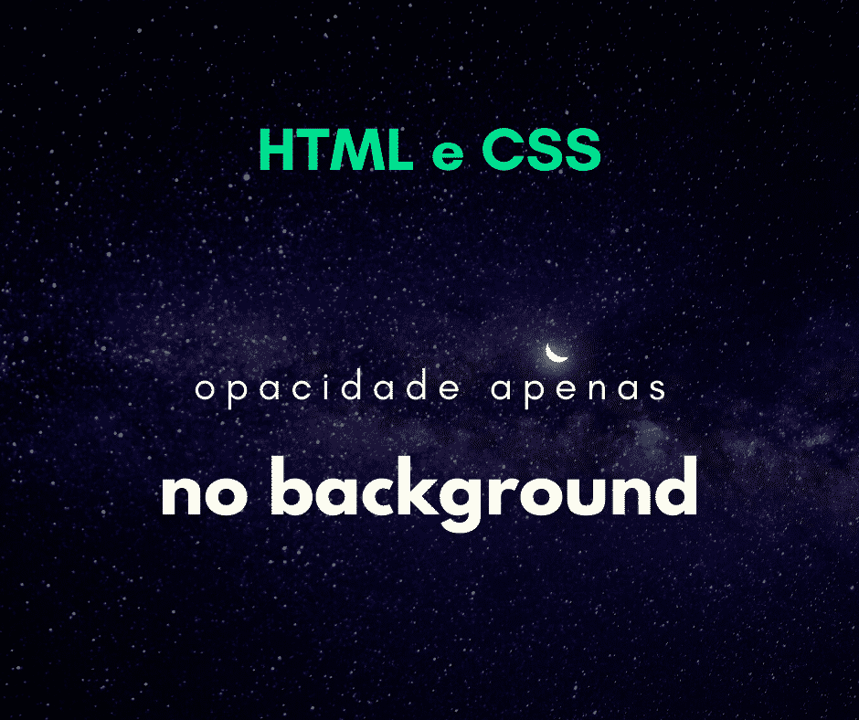HTML: Aplicar opacity apenas em background