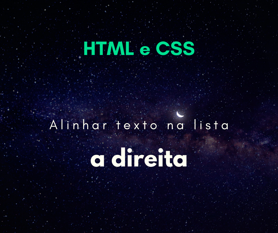 HTML: Como alinhar texto a direita em uma lista