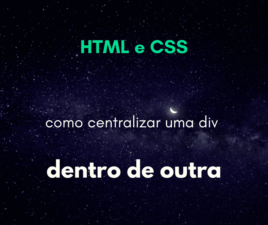 Como centralizar horizontalmente uma div dentro de outra?