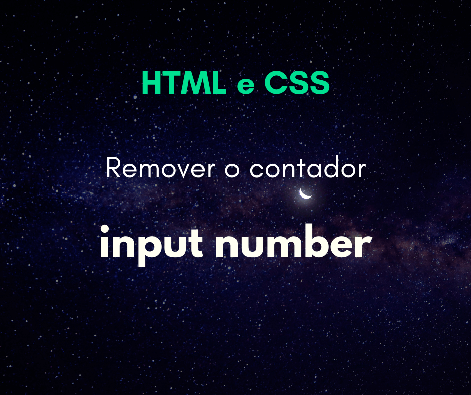 Como esconder o contador do input number