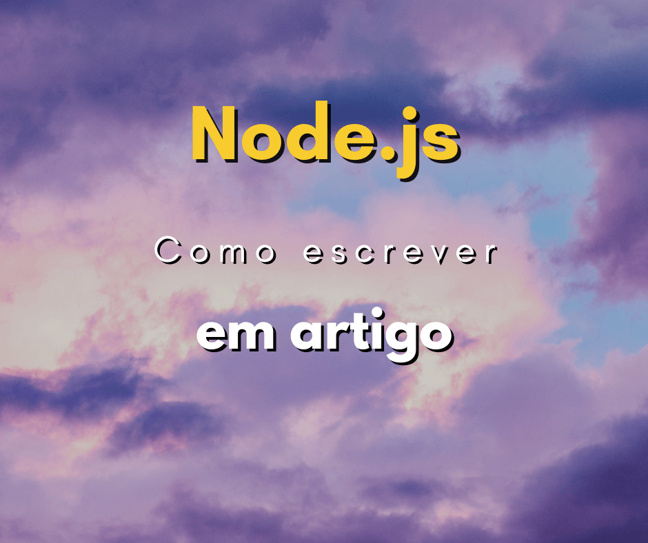 Como escrever em arquivo com Node