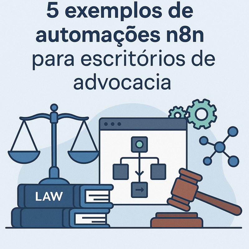 5 exemplos de automações n8n para escritórios de advocacia