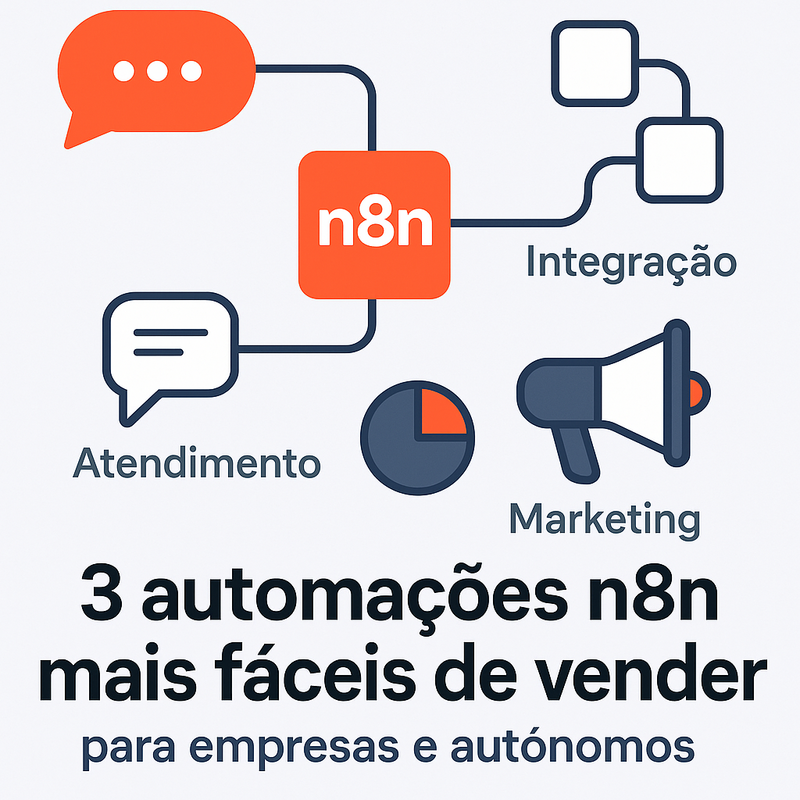 3 automações n8n mais fáceis de vender para empresas e autônomos