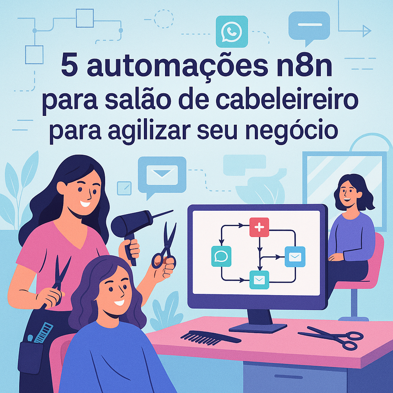 5 automações n8n para salão de cabeleireiro para agilizar seu negócio