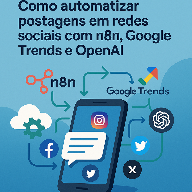 Como automatizar postagens em redes sociais com n8n, Google Trends e OpenAI