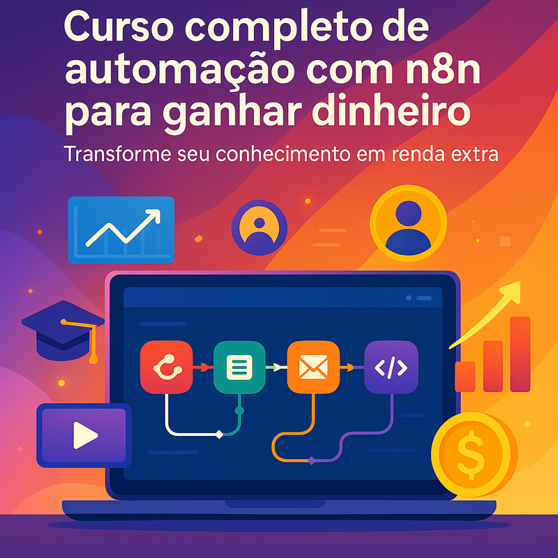 Curso completo de automação com n8n para ganhar dinheiro: transforme seu conhecimento em renda extra