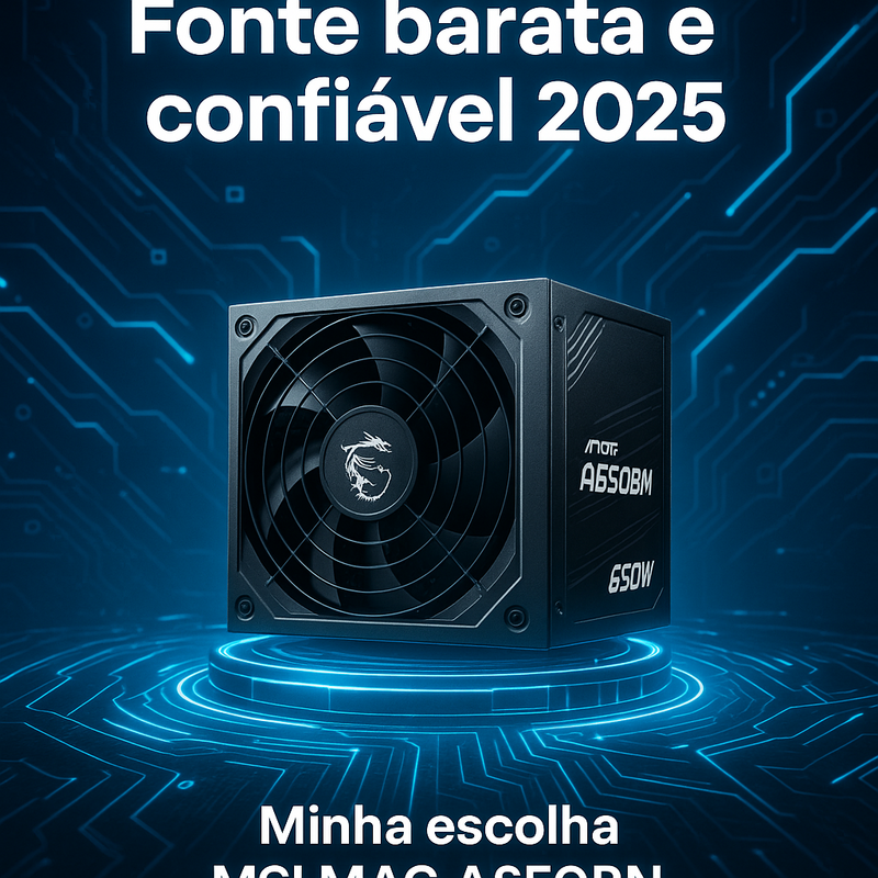 Fonte de alimentação barata e confiável para upgrades em 2025: minha escolha MSI MAG A650BN