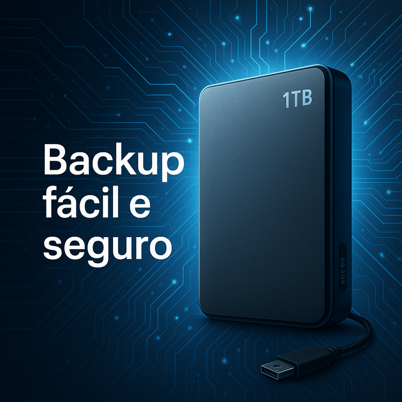HD Externo portátil de 1TB: a solução prática para backups e mobilidade em 2025