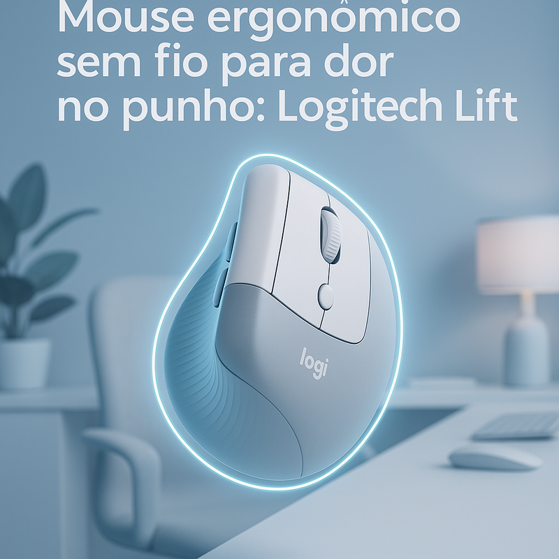 Mouse ergonômico sem fio para dor no punho: Logitech Lift