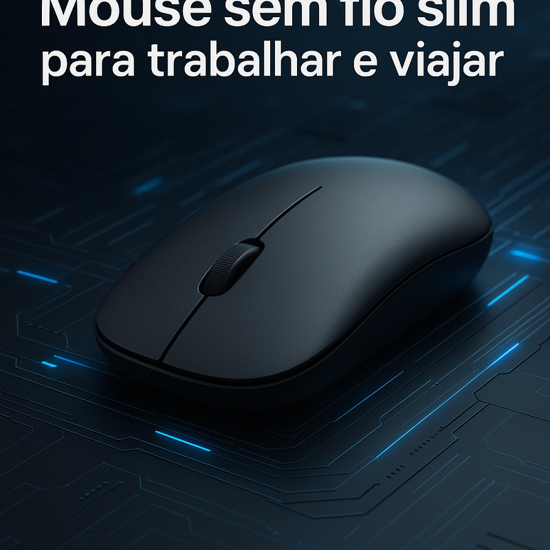 Mouse sem fio slim para trabalhar e viajar: review Multi MO307