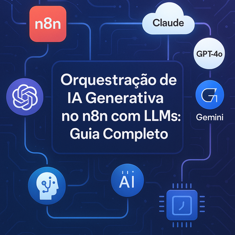 Orquestração de IA Generativa no n8n com LLMs: Guia Completo