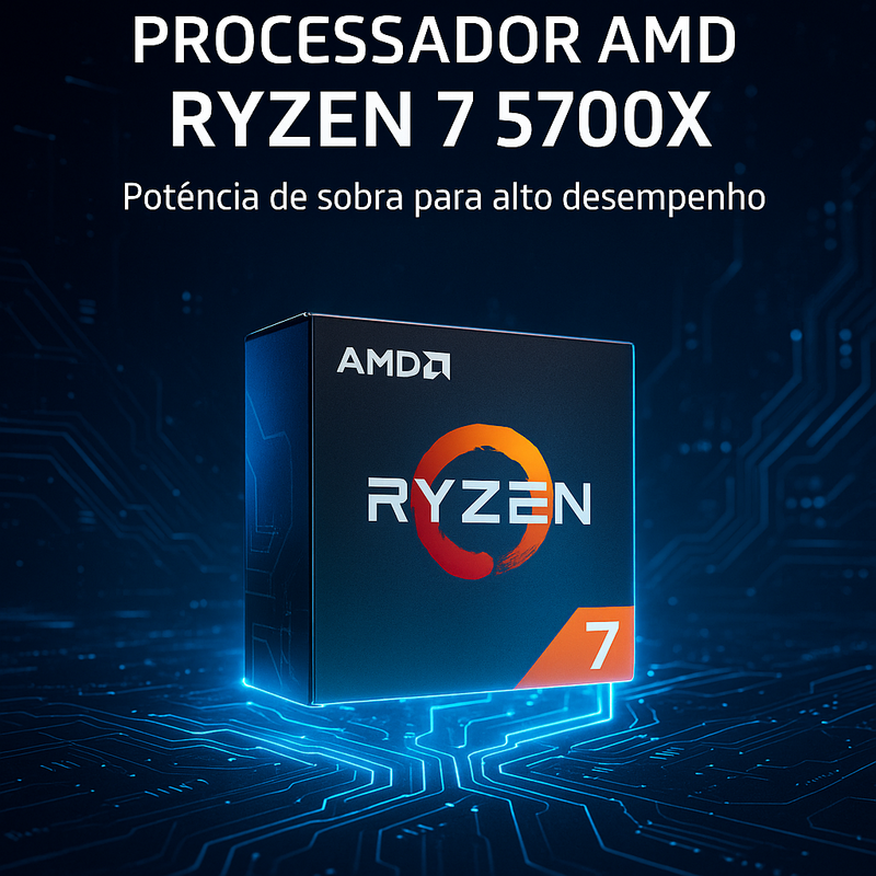 PROCESSADOR AMD RYZEN 7 5700X: Potência de sobra para quem quer desempenho de verdade em 2025