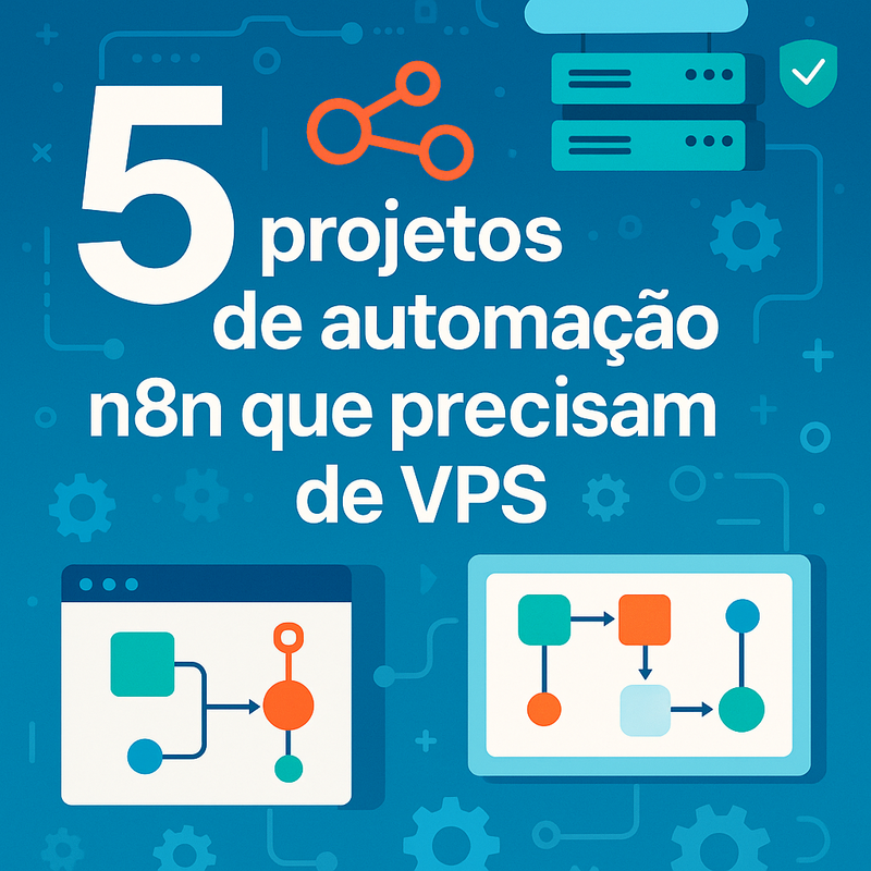 5 projetos de automação n8n que precisam de VPS para alto desempenho