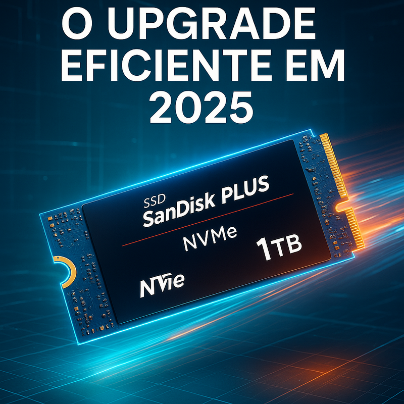 SSD Sandisk Plus NVMe 1TB: O Upgrade Rápido e Silencioso Para o Seu PC em 2025