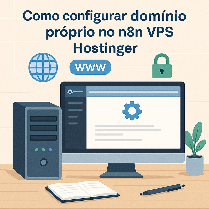 Como configurar domínio próprio no n8n VPS Hostinger: passo a passo completo