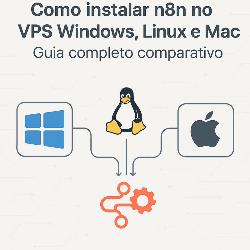 Como instalar n8n no VPS Windows, Linux e Mac: Guia completo comparativo