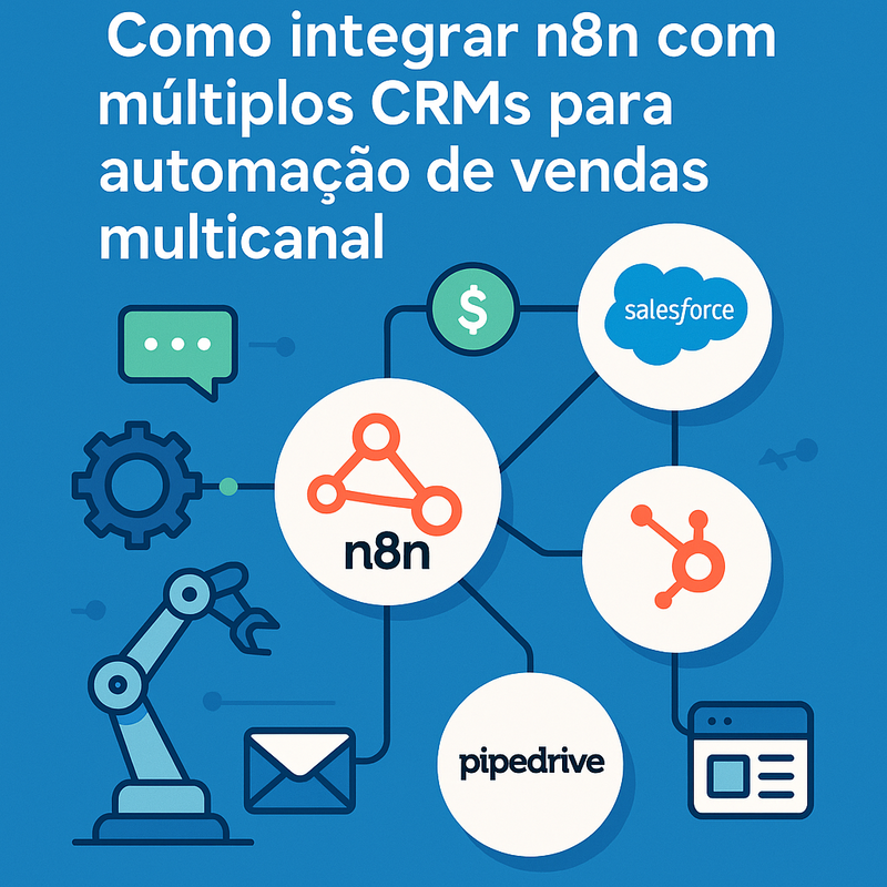 Como integrar n8n com múltiplos CRMs para automação de vendas multicanal