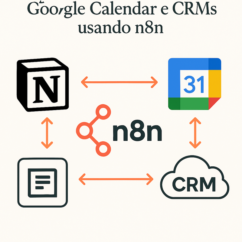 Sincronização bidirecional entre Notion, Google Calendar e CRMs usando n8n
