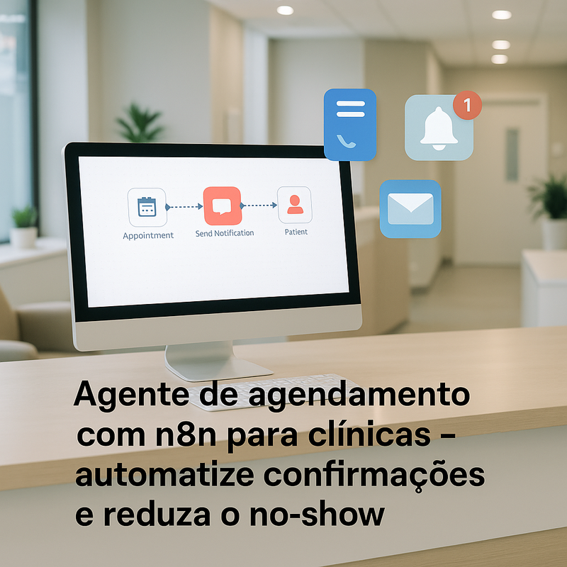 Como criar um agente de agendamento com n8n para clínicas e reduzir no-show