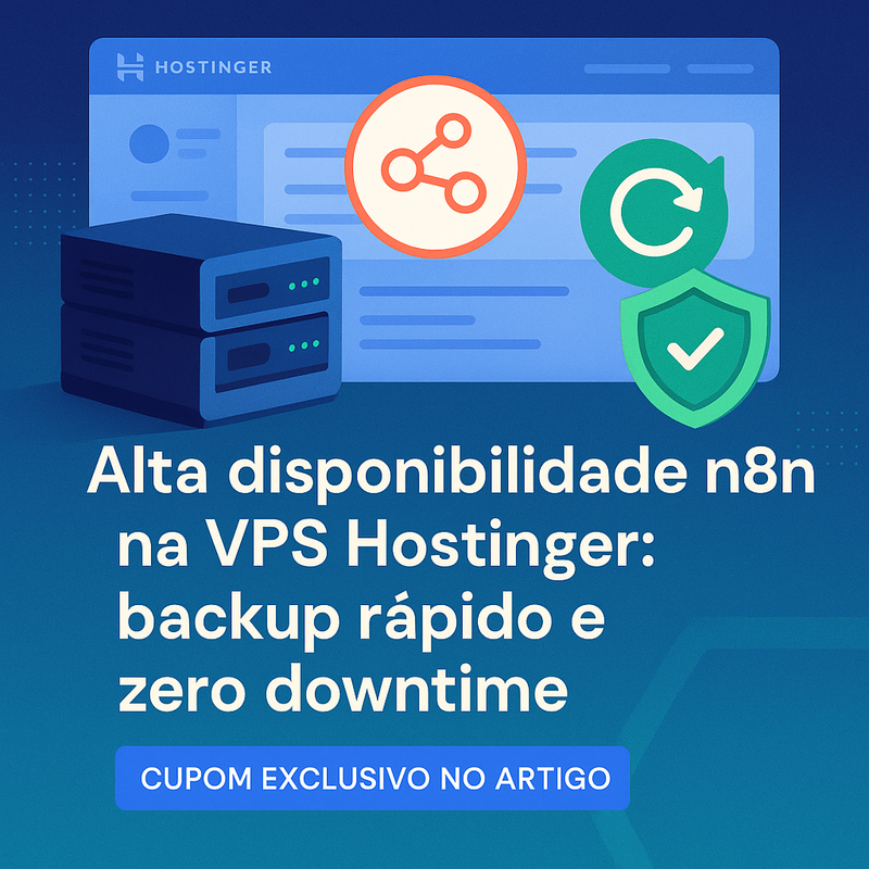 Alta disponibilidade n8n na VPS Hostinger: backup rápido e zero downtime