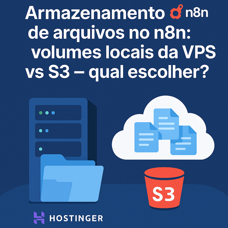 Armazenamento de arquivos no n8n: volumes locais da VPS vs S3 — qual escolher?