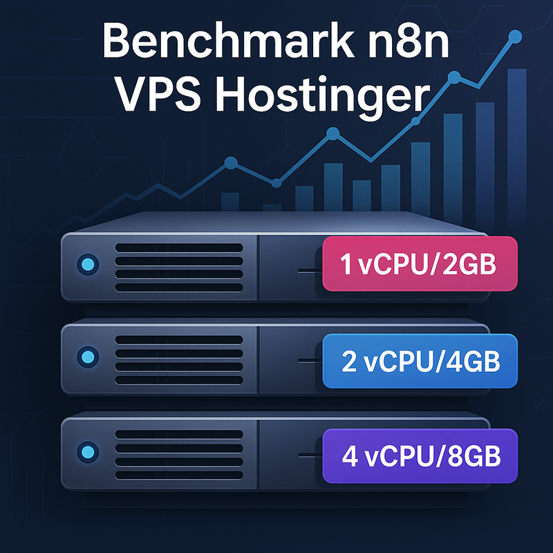 Benchmark n8n VPS Hostinger: 1 vCPU/2GB vs 2 vCPU/4GB vs 4 vCPU/8GB (Testes Reais)