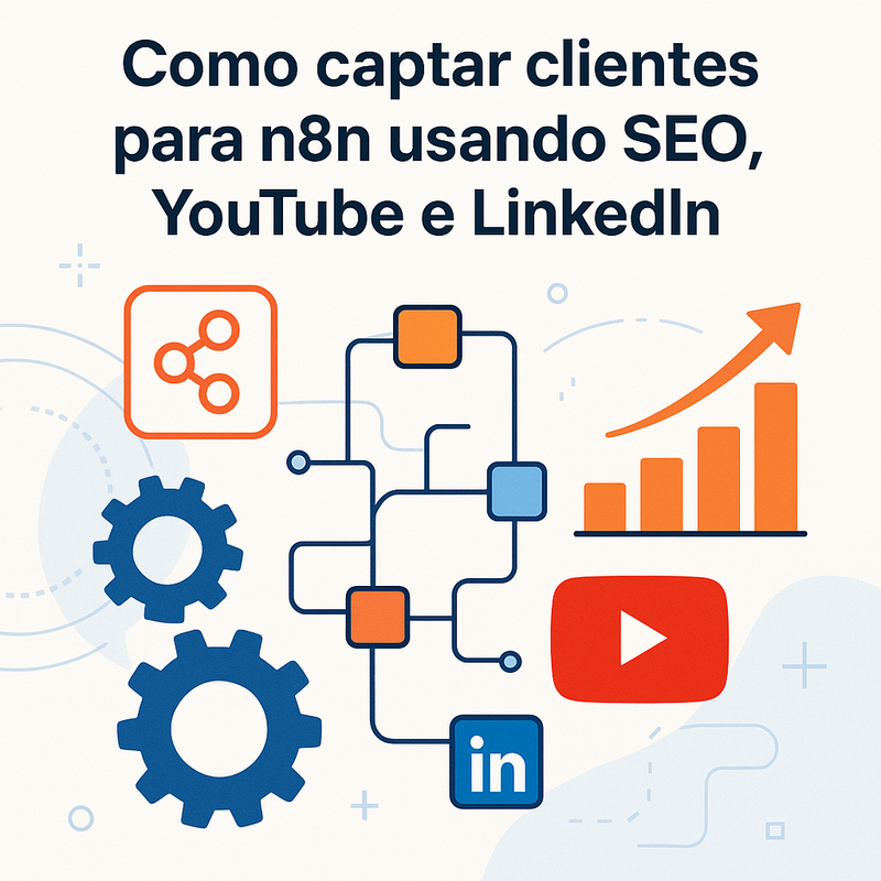 Como captar clientes para n8n usando SEO, YouTube e LinkedIn