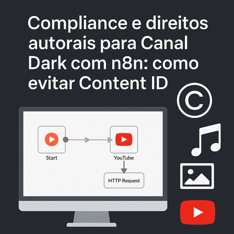 Compliance e direitos autorais para Canal Dark com n8n: como evitar Content ID