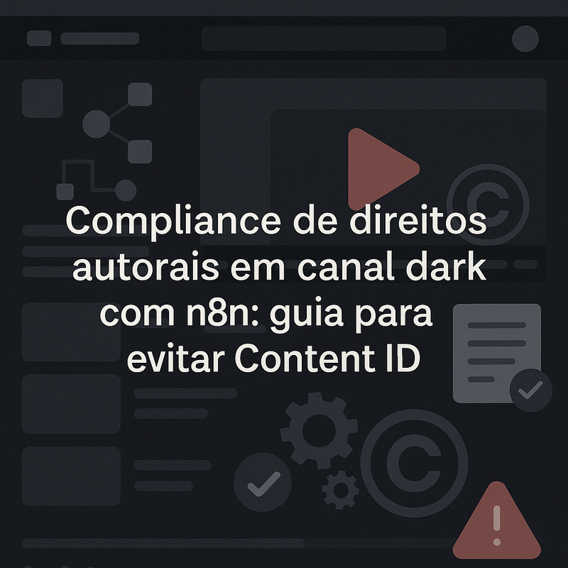 Compliance de direitos autorais em canal dark com n8n: guia para evitar Content ID