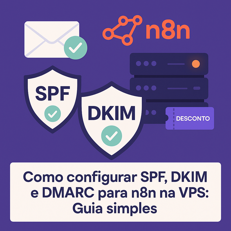 Como configurar SPF, DKIM e DMARC para n8n na VPS: Guia simples