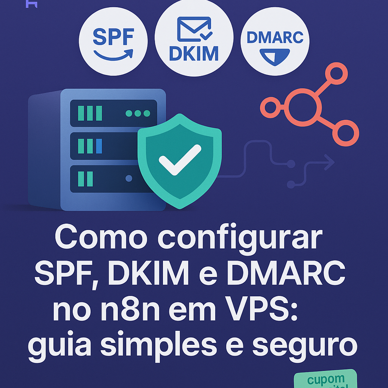 Como configurar SPF, DKIM e DMARC no n8n em VPS: guia simples e seguro