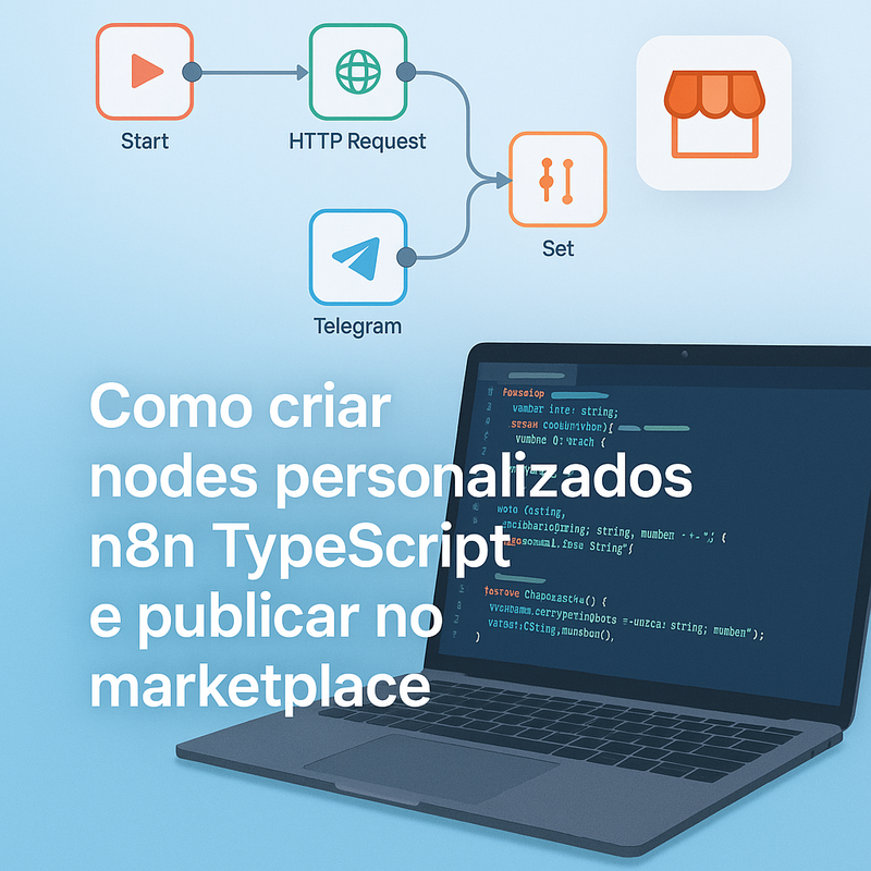 Como criar nodes personalizados n8n TypeScript e publicar no marketplace