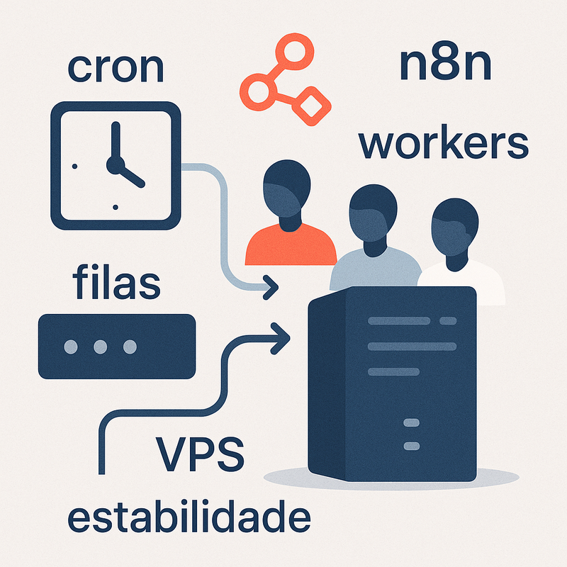 Cron, filas e workers no n8n: separando cargas na VPS para ganhar estabilidade
