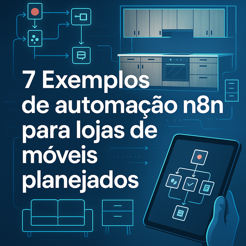 7 Exemplos de automação n8n para lojas de móveis planejados