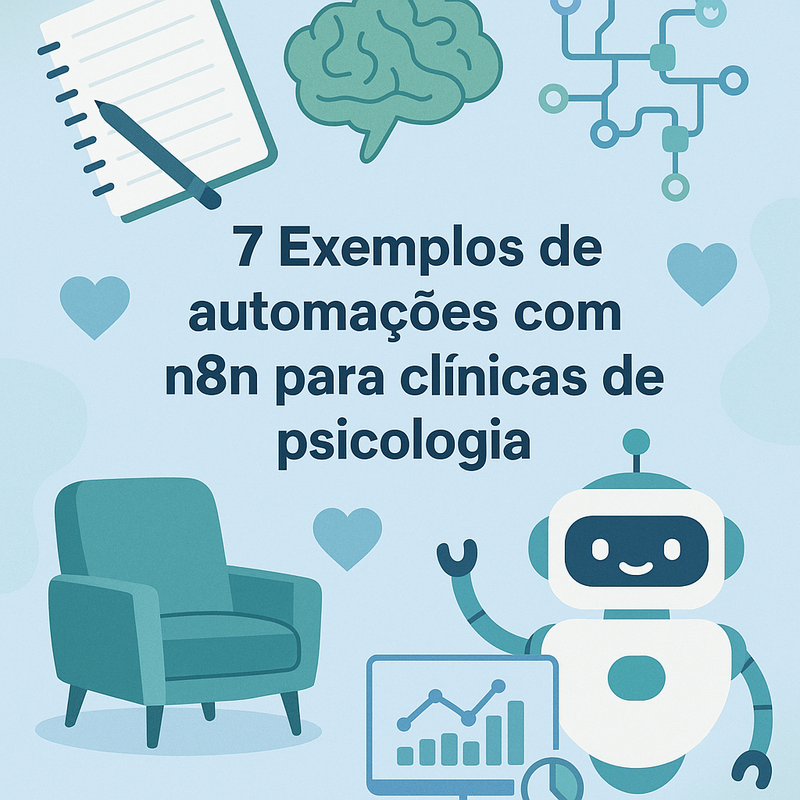 7 Exemplos de automações com n8n para clínicas de psicologia