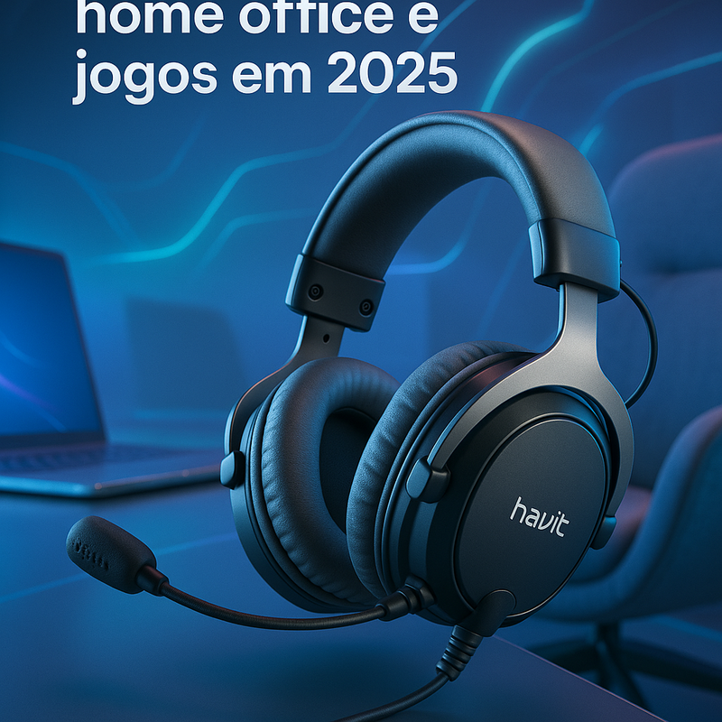 Headset gamer confortável para home office e jogos em 2025