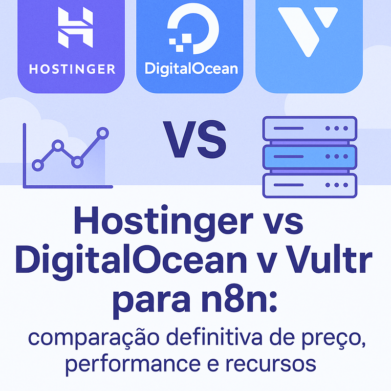 Hostinger vs DigitalOcean vs Vultr para n8n: comparação definitiva de preço, performance e recursos