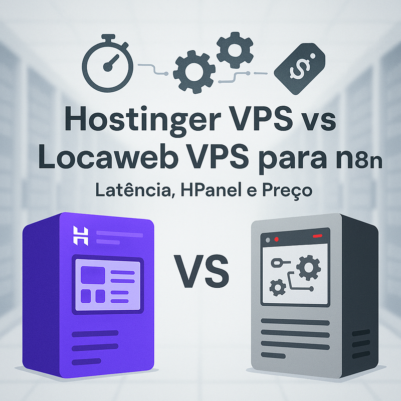 Hostinger VPS vs Locaweb VPS para n8n: Latência, HPanel e Preço
