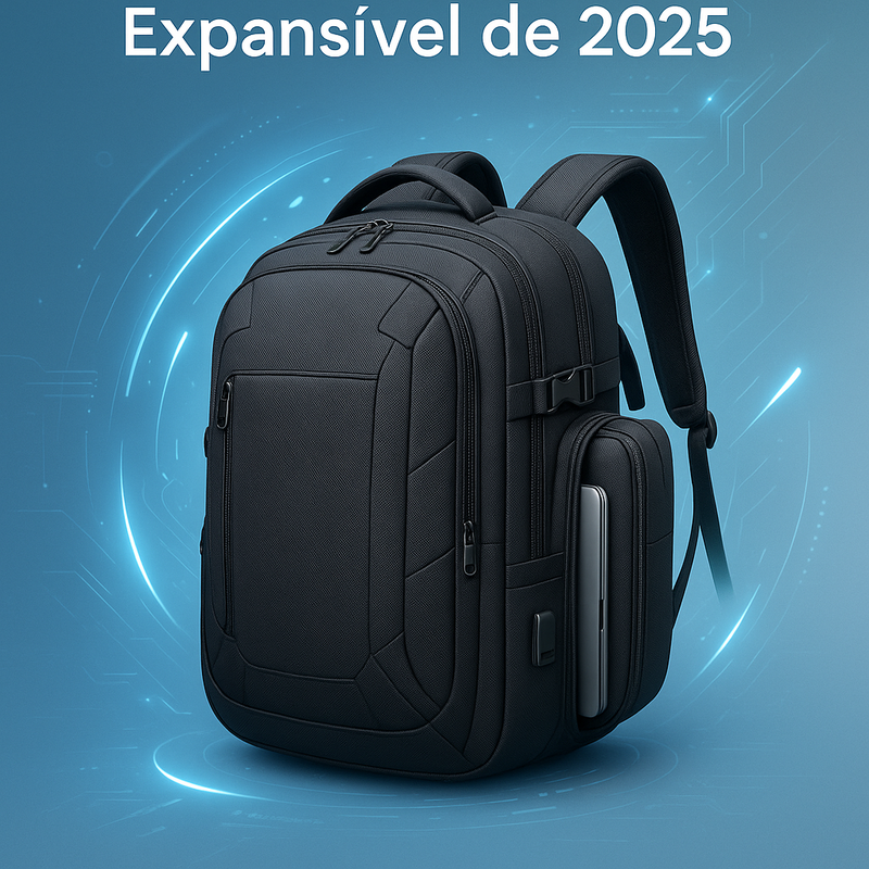 Mochila de viagem expansível ideal para notebook em 2025