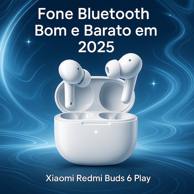 Xiaomi Redmi Buds 6 Play: Fone Bluetooth Bom e Barato para o Dia a Dia em 2025