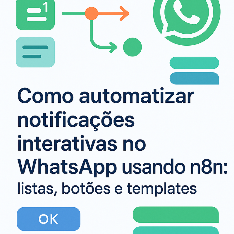 Como automatizar notificações interativas no WhatsApp usando n8n: listas, botões e templates