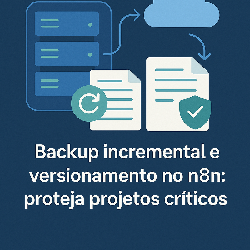 Backup incremental e versionamento no n8n VPS: proteja projetos críticos