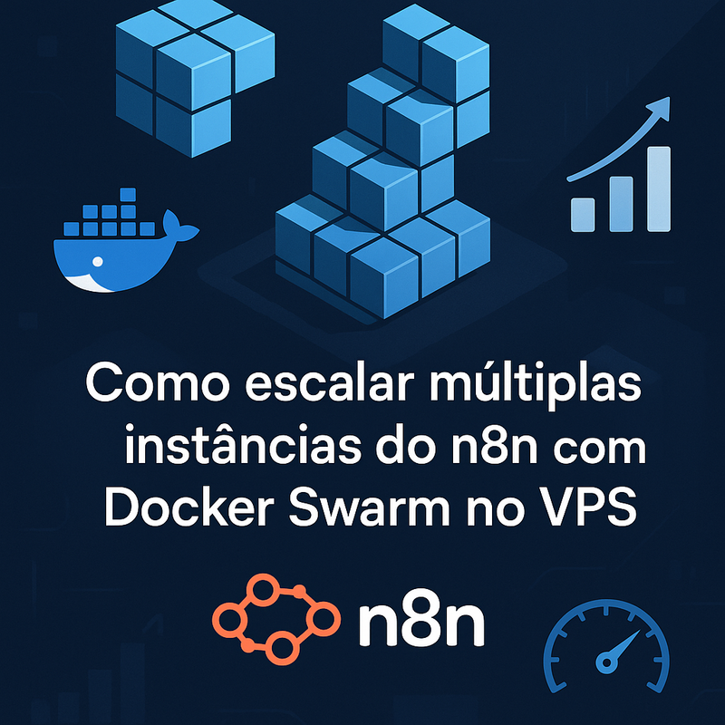 Como escalar múltiplas instâncias do n8n com Docker Swarm no VPS: passo a passo completo!