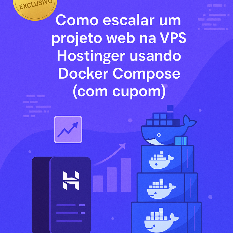 Como escalar um projeto web na VPS Hostinger usando Docker Compose (com cupom!)