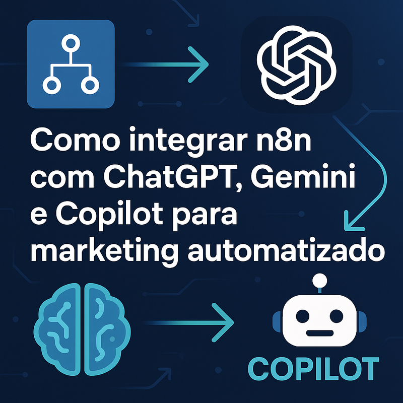 Como integrar n8n com ChatGPT, Gemini e Copilot para marketing automatizado