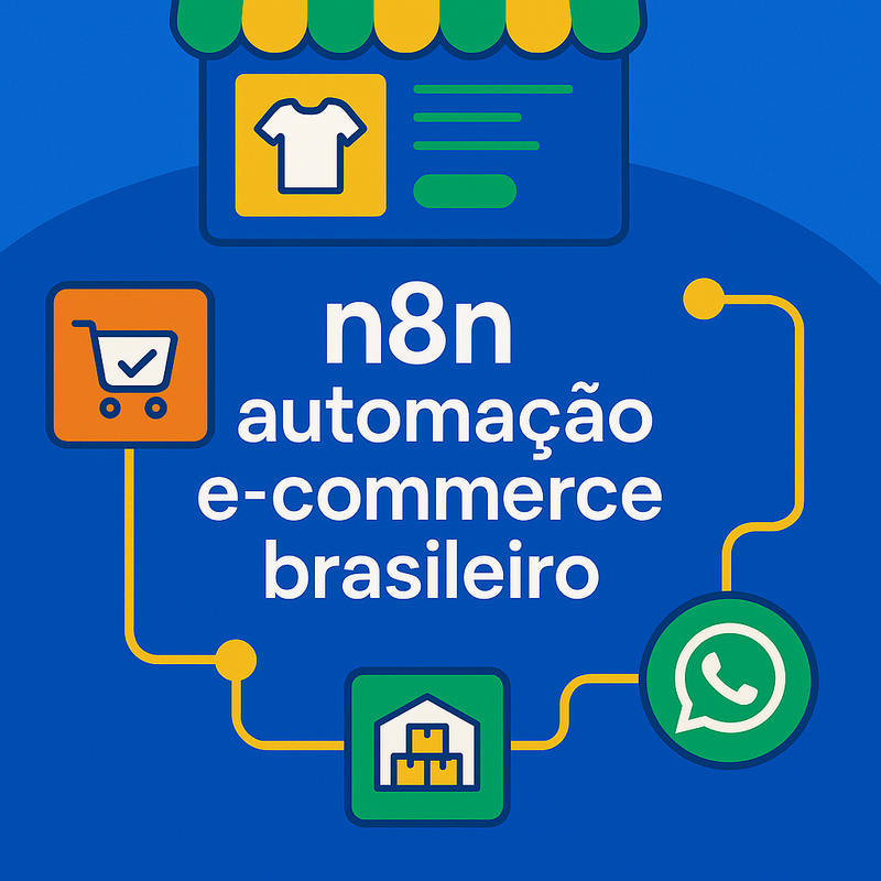 n8n automação e-commerce brasileiro: exemplos práticos para pedidos, estoque e WhatsApp