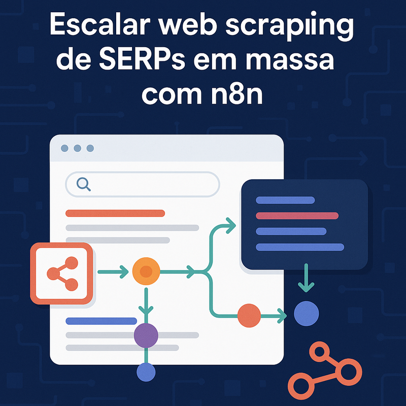 Como escalar web scraping de SERPs em massa com n8n: Guia completo